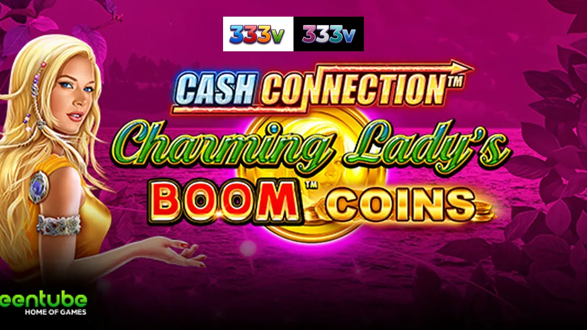 Tampilan visual permainan slot Cash Connection Charming Lady’s Boom Coins